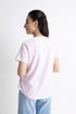 Pink Flower Embroidery T-Shirt